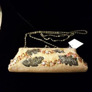 CEM golden sequins and beads handbag  purse.